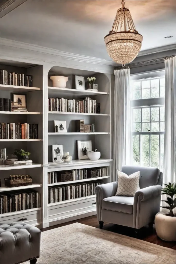 Closet transformed into a charming reading nook