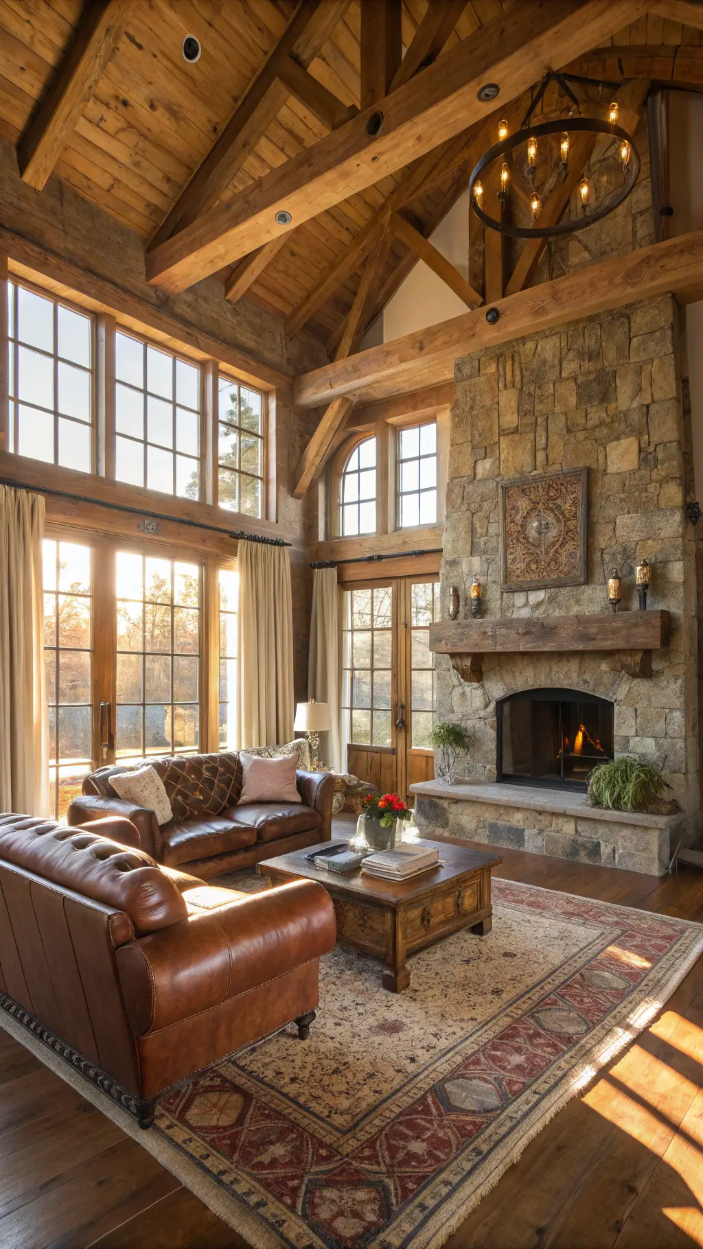 Rustic living room photography example