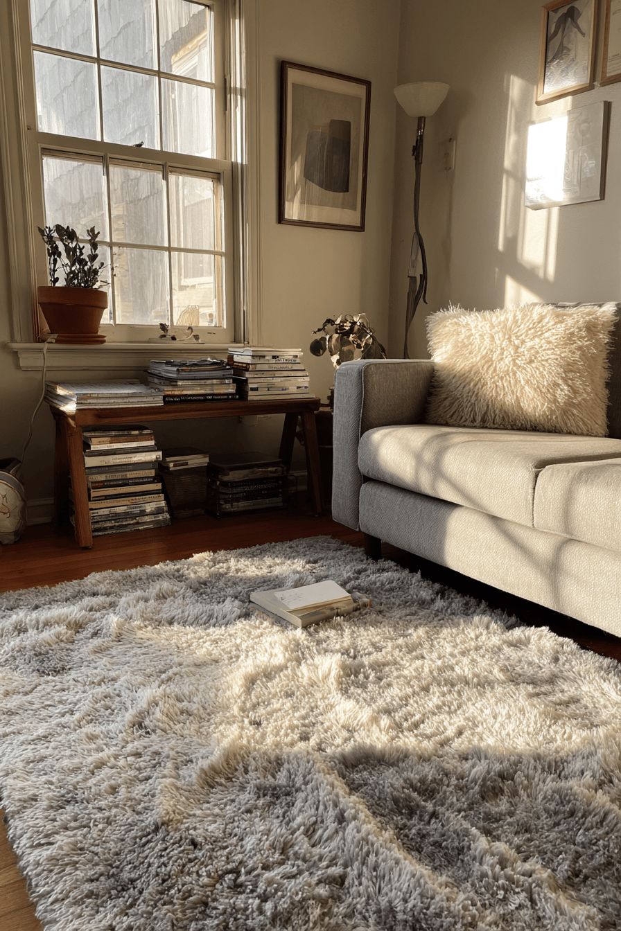 Add a Soft Area Rug to Define Spaces