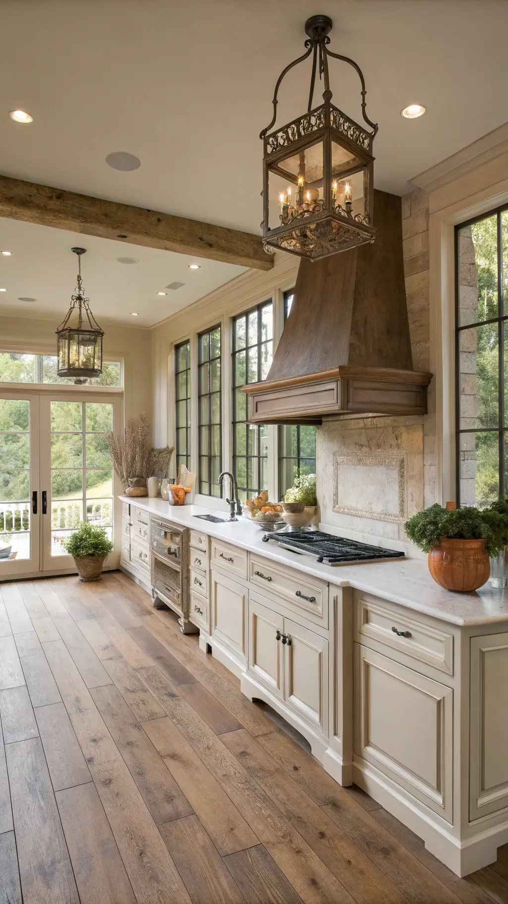 French style kitchen with rustic charm