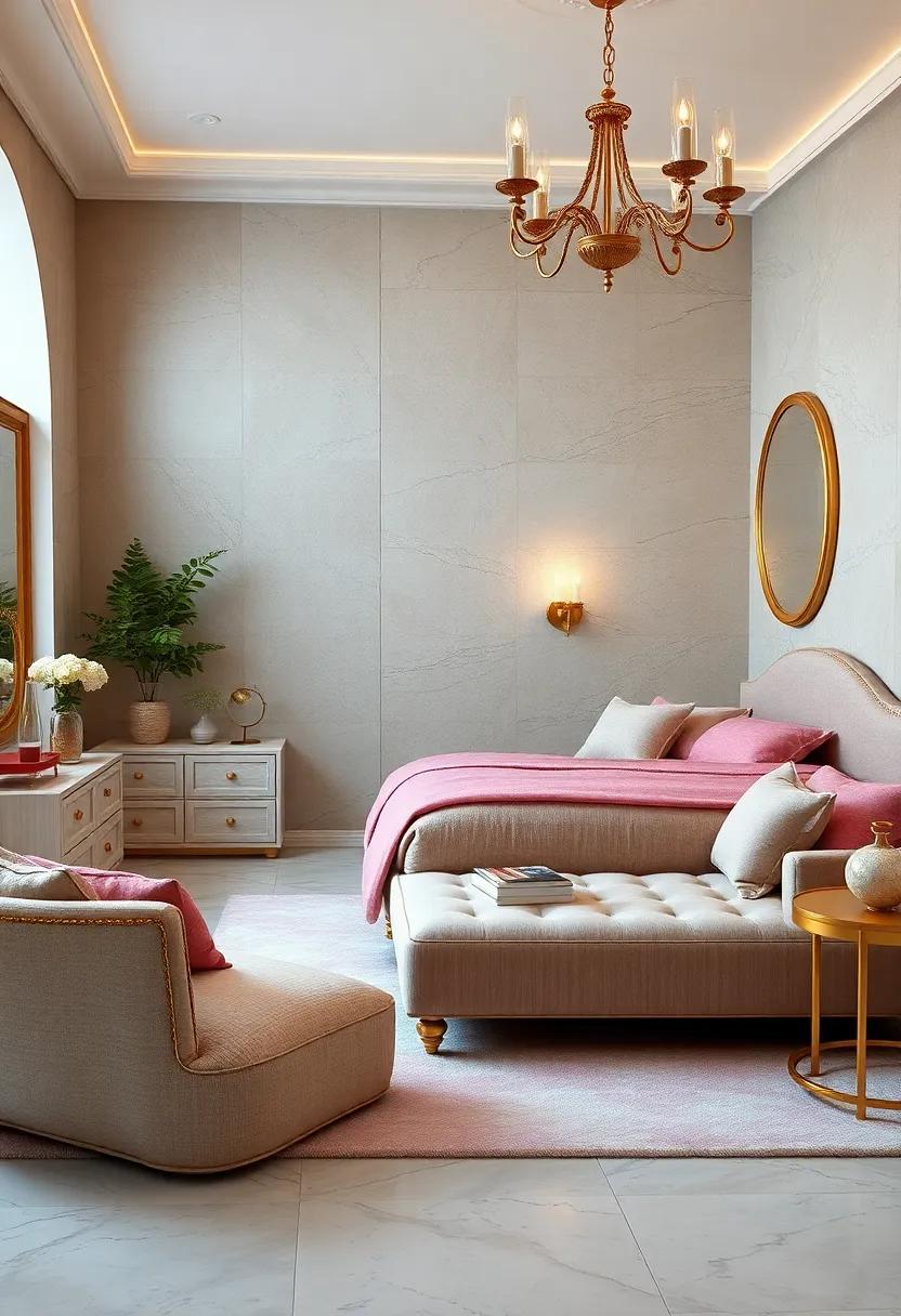 Golden Accents on Furniture and Accessories Offering Regal Elegance Without Overpowering