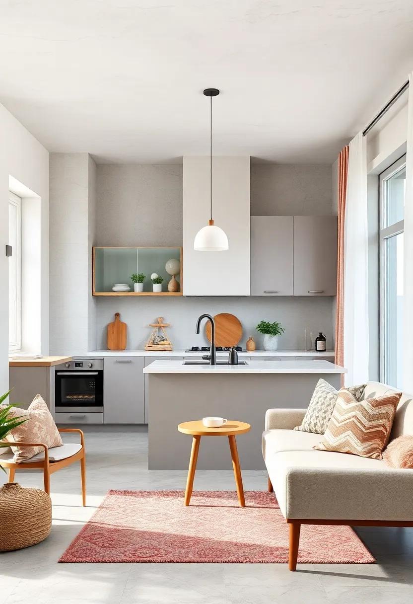 Scandinavian Scandinavian Textile Patterns on Cushions and Curtains Offering Subtle Pops of Color to Neutral Backdrops