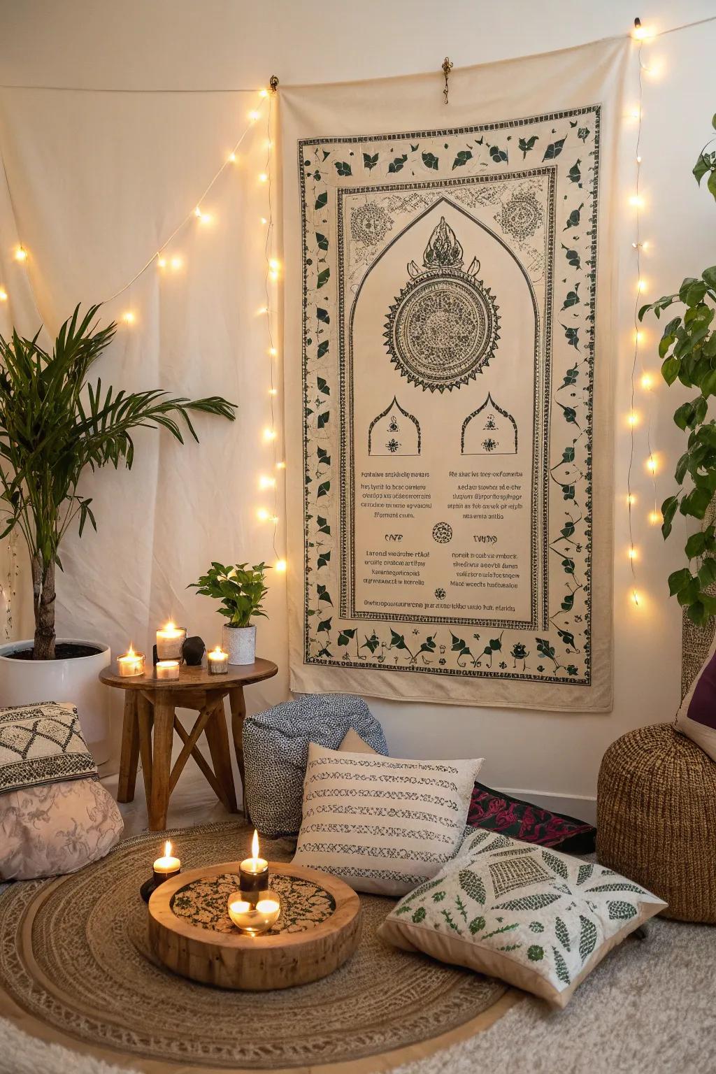 Customized prayer artwork inspires daily reflection.