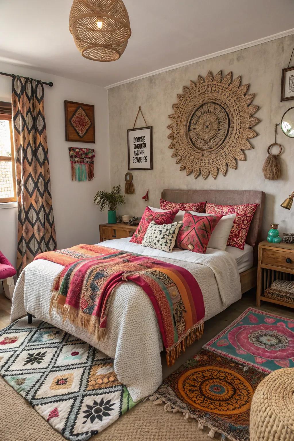 Creative use of textures and patterns adds intrigue.