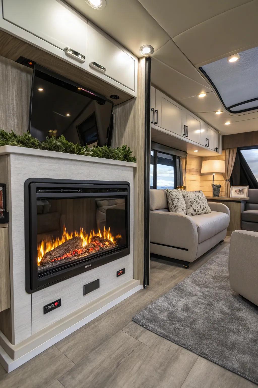 Eco-conscious electric fireplaces blend efficiency with modern design.