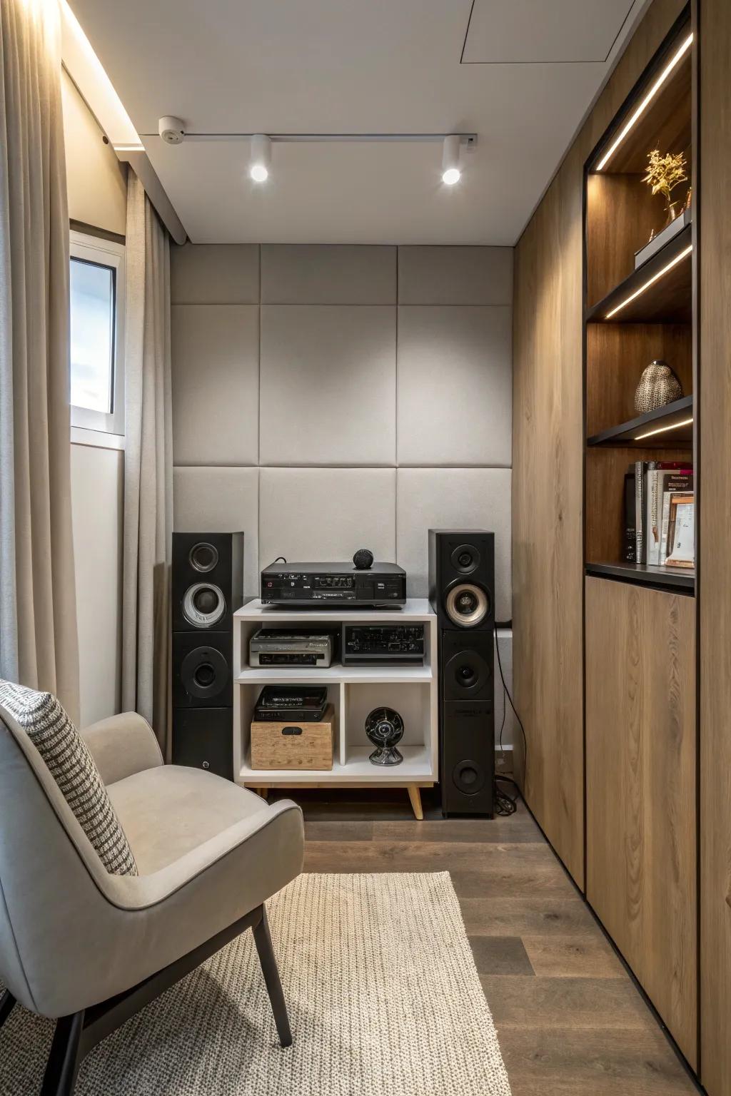 Small yet powerful sound system for your man cave.