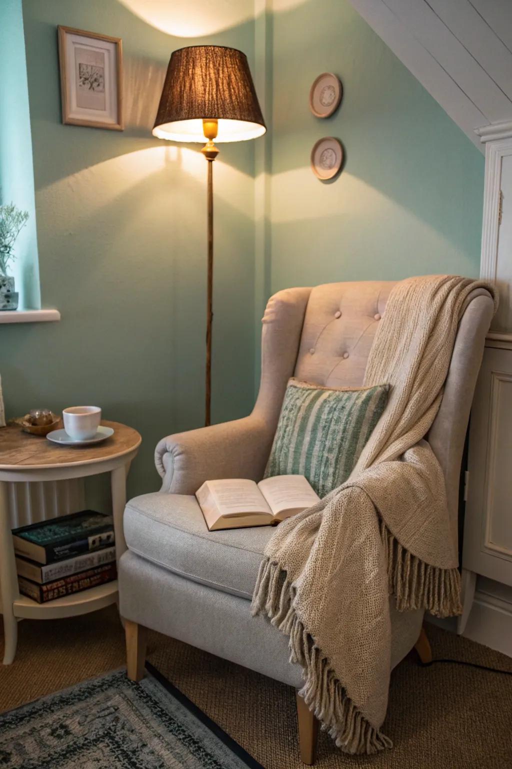A dedicated nook for unwinding and comfort.
