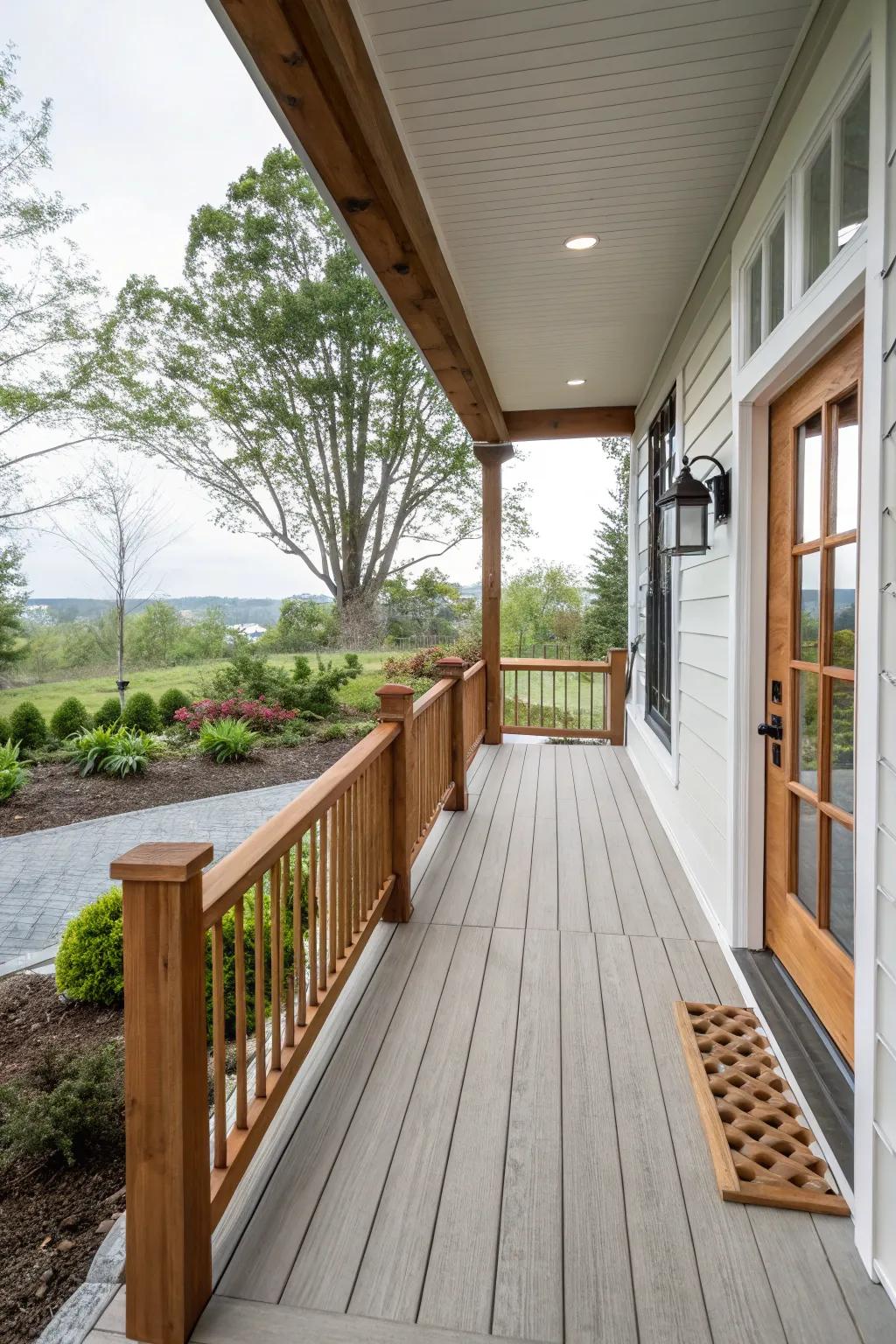 Minimalist railings providing safety and modern style.