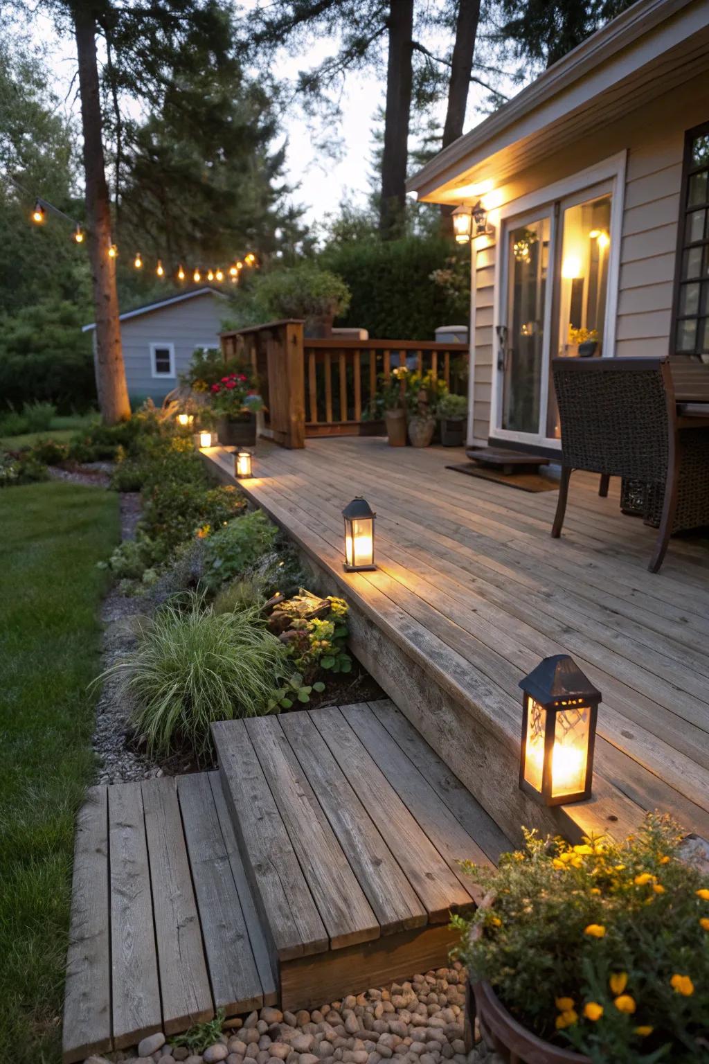 Eco-conscious features enhance deck sustainability and style.