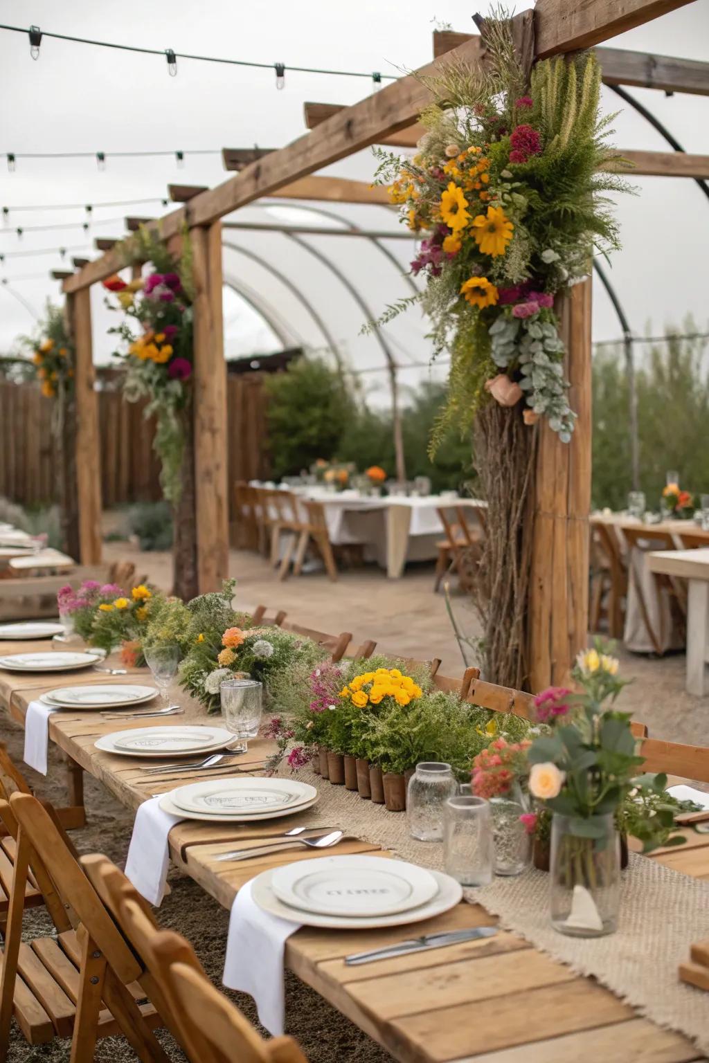 Eco-friendly wedding theme honoring nature and love.