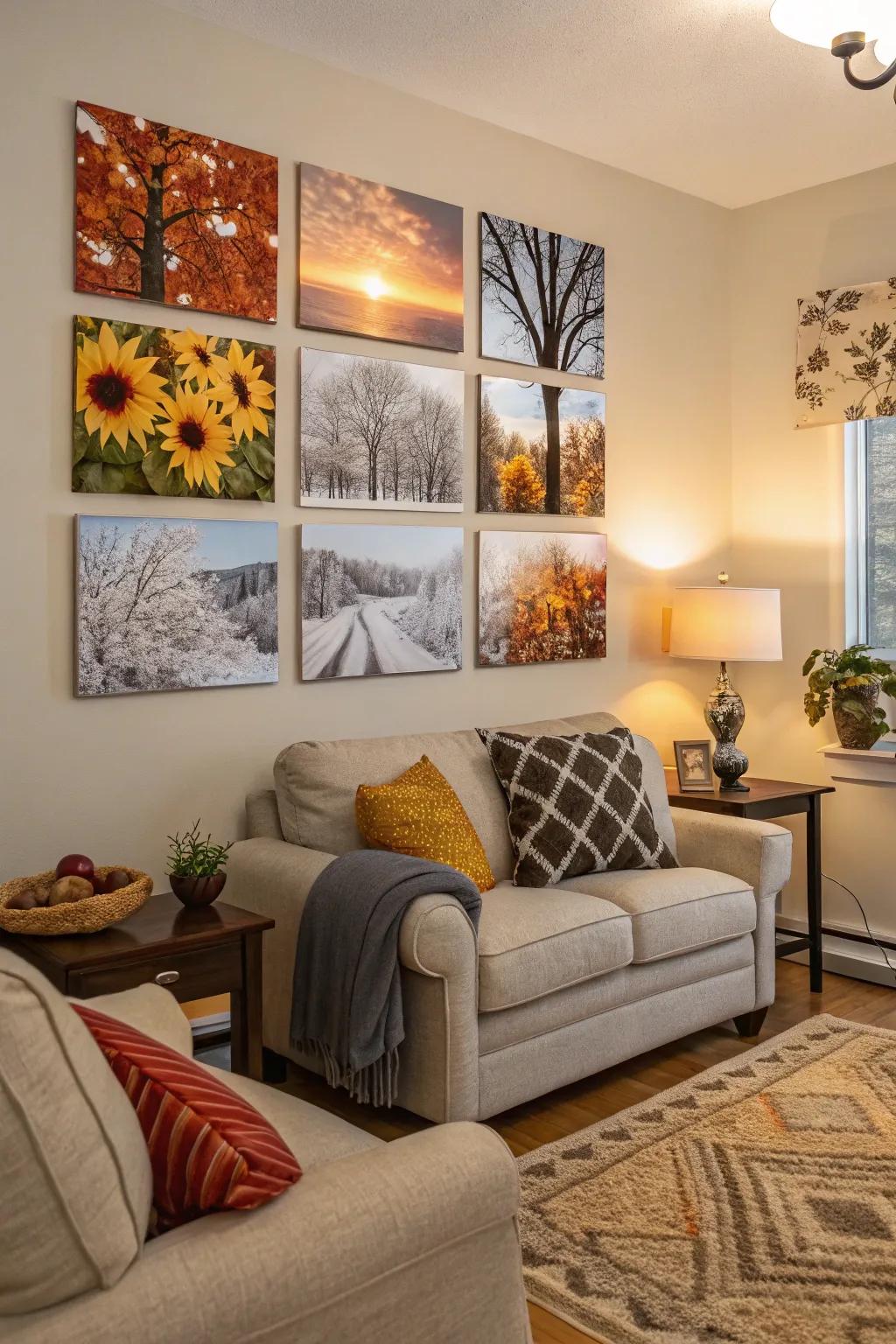 Switching wall decor seasonally keeps your space lively and current.