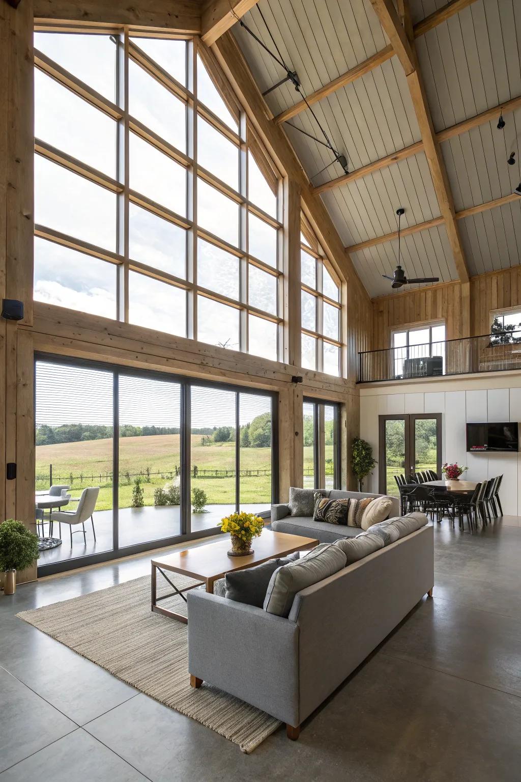 Enjoy spacious open-plan living in your pole barn.