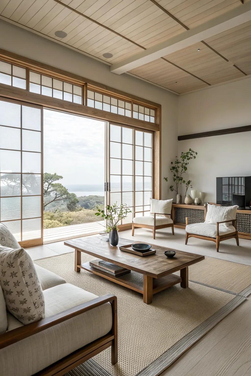 Minimalist design keeps your living room neat and spacious.