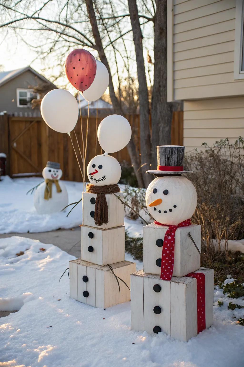 Handmade snowmen decorations
