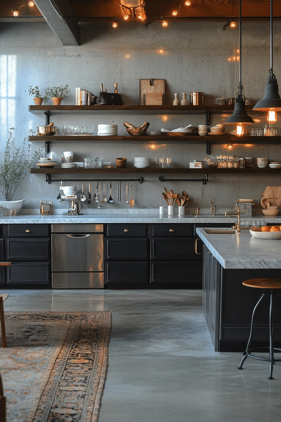 Industrial Glam Kitchenette