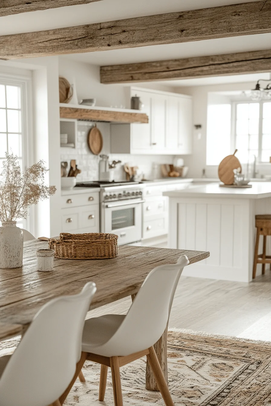 Crisp Antique White farmhouse kitchen
