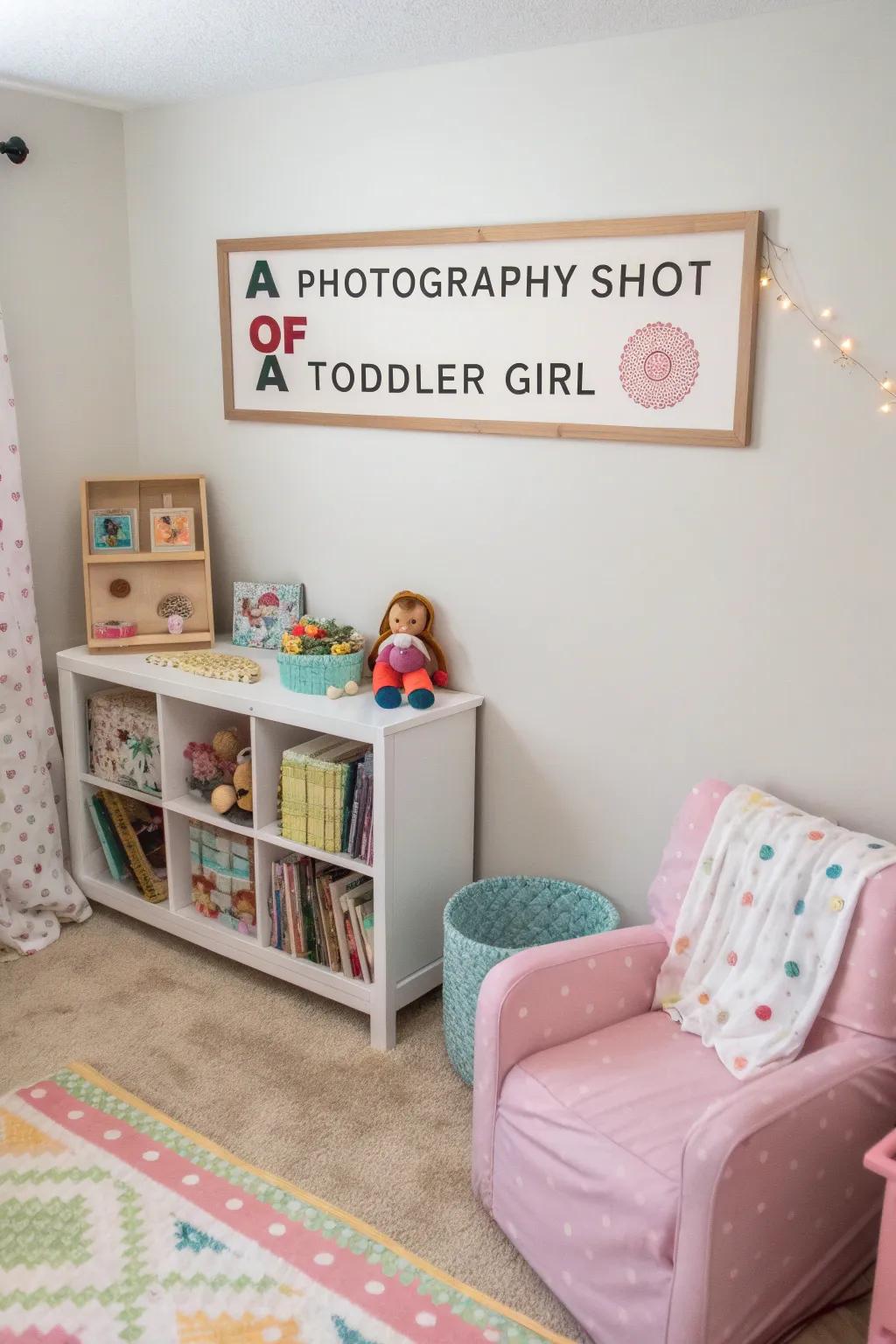 Custom name signs add a personal touch.