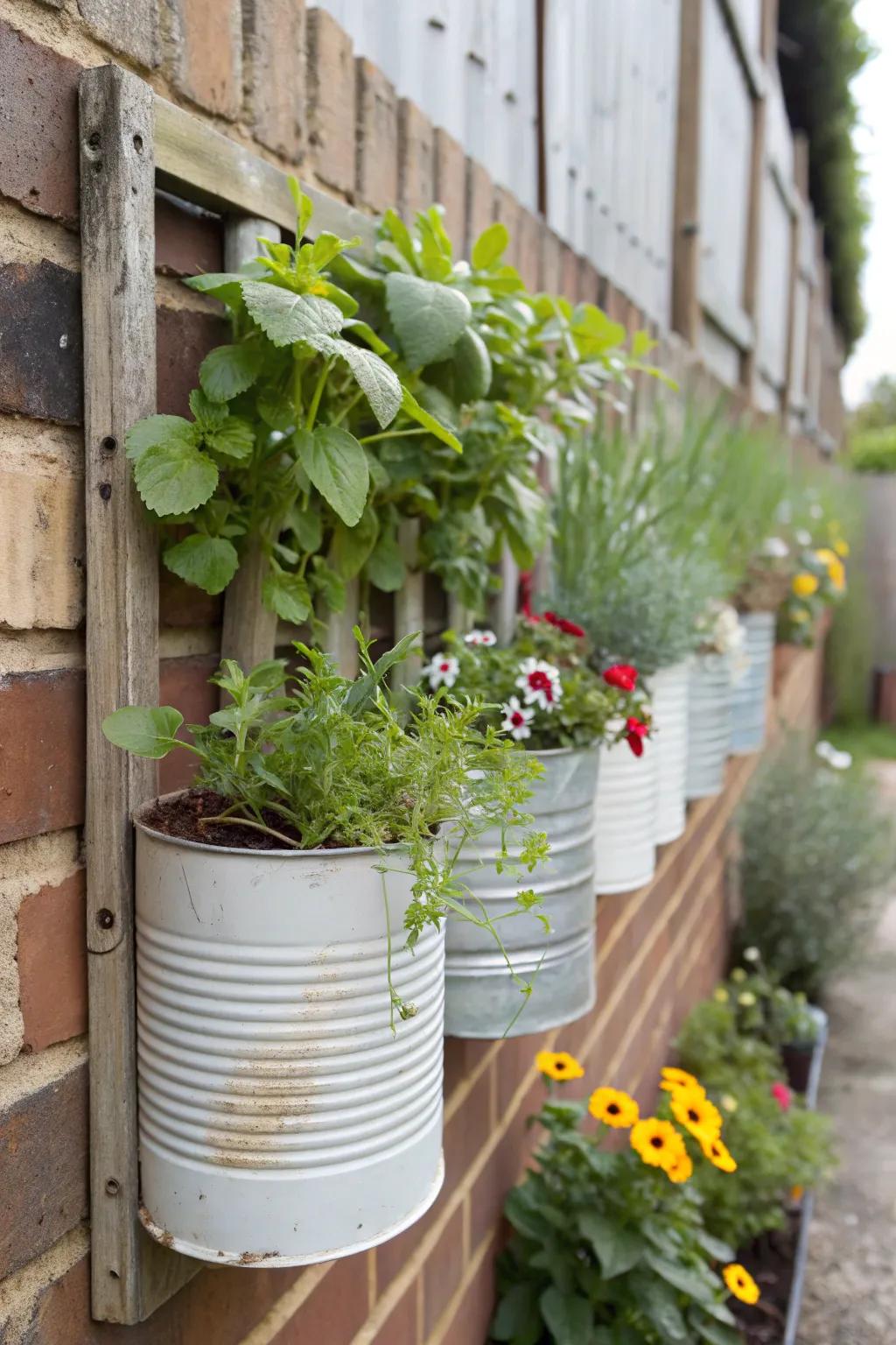 Be kind to the planet with upcycled container planters.