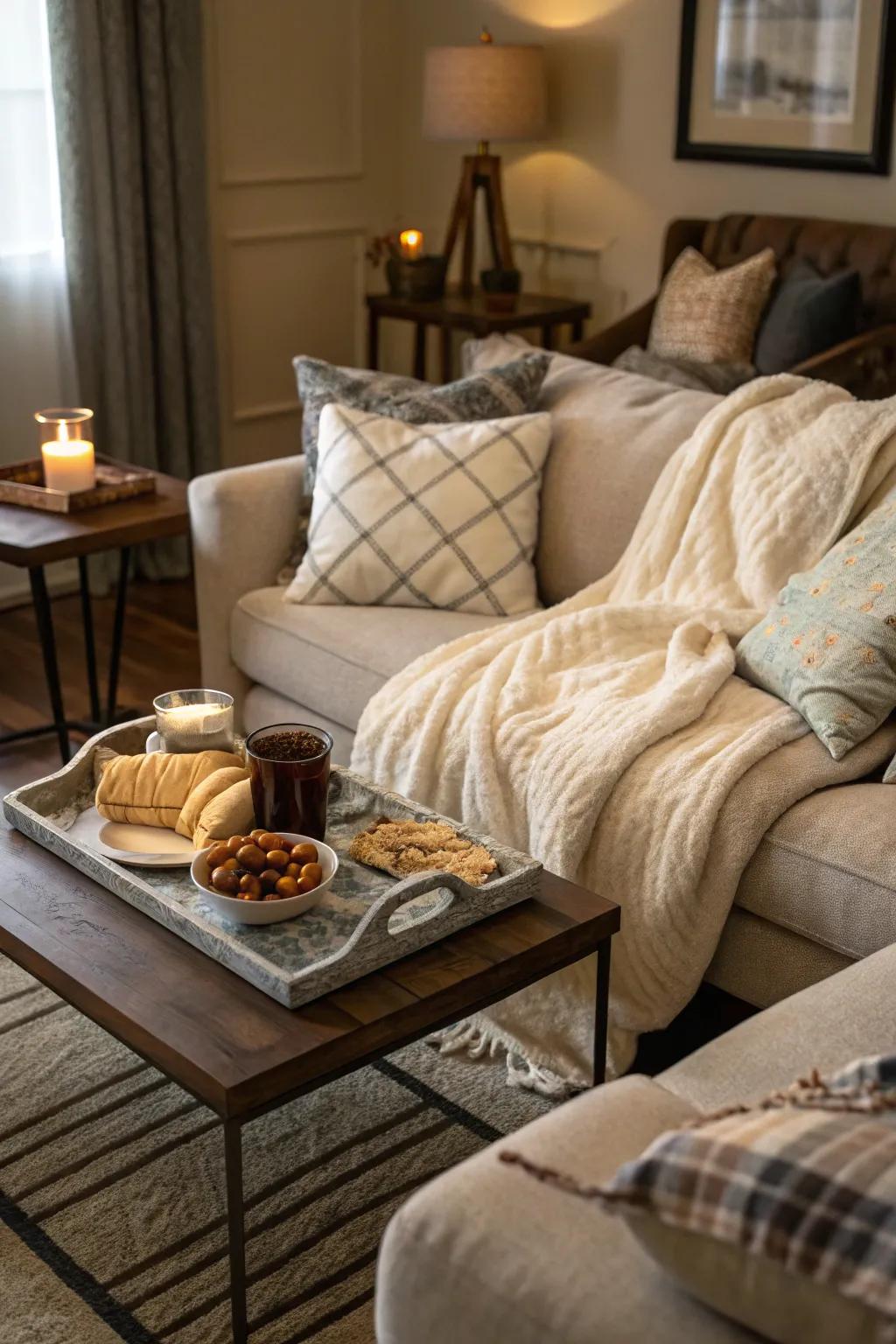 Transform your living room into a charming picnic spot.