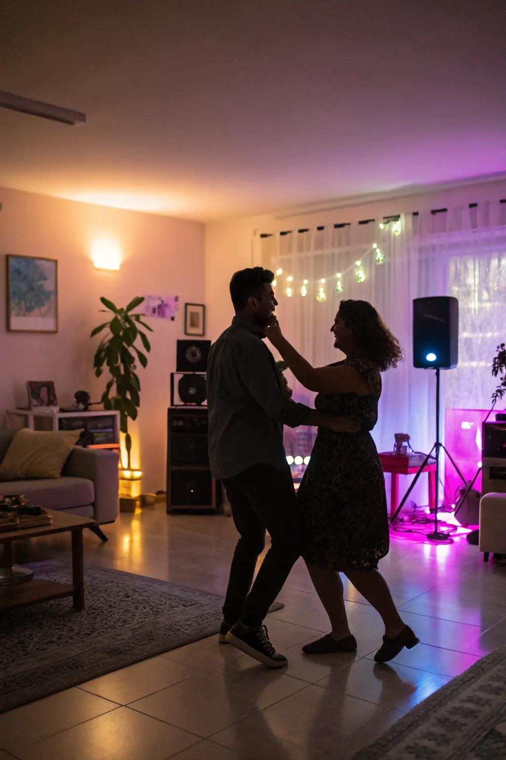 Dance and reminisce with a custom romantic playlist.