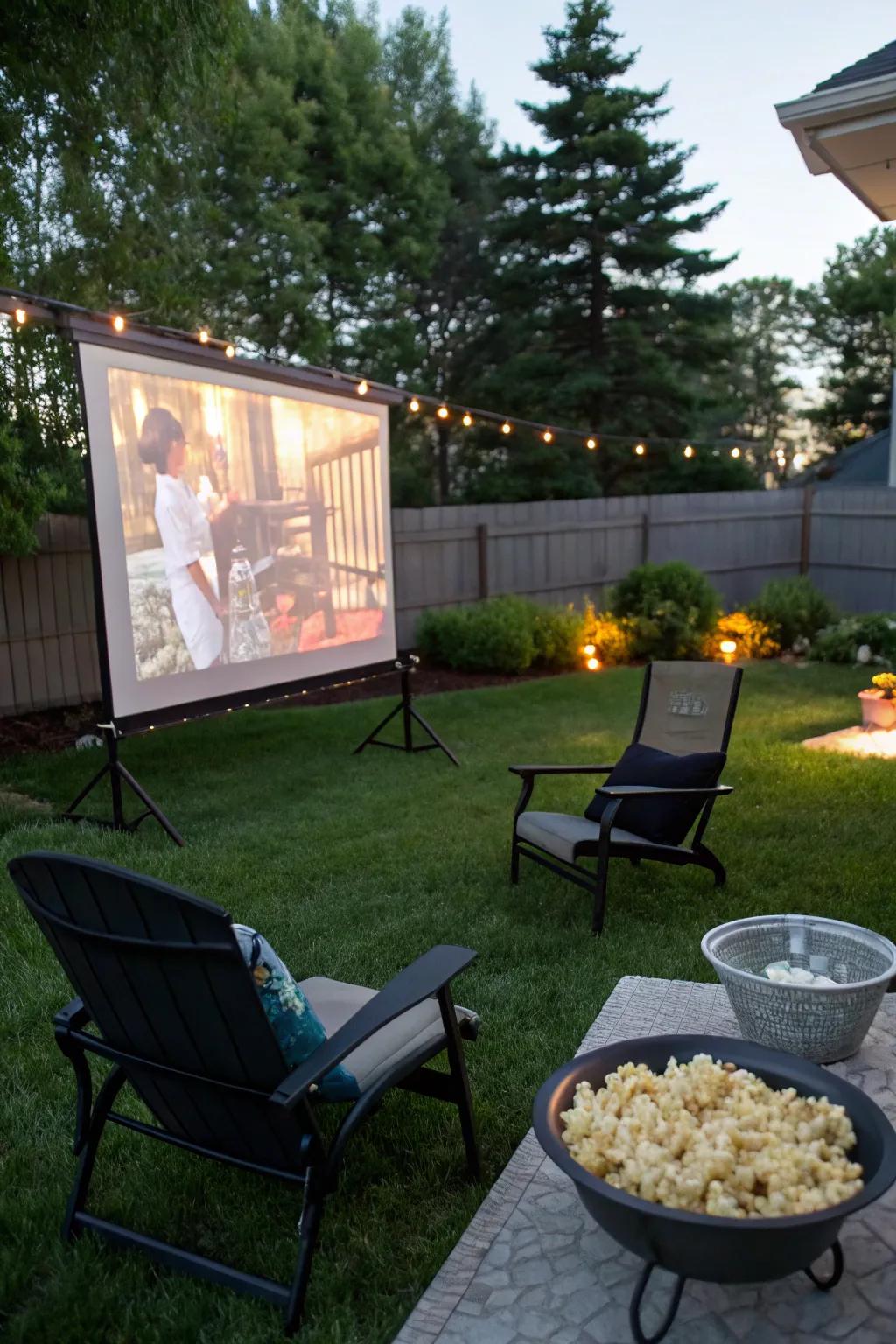 Watch your favorite movies under the stars.