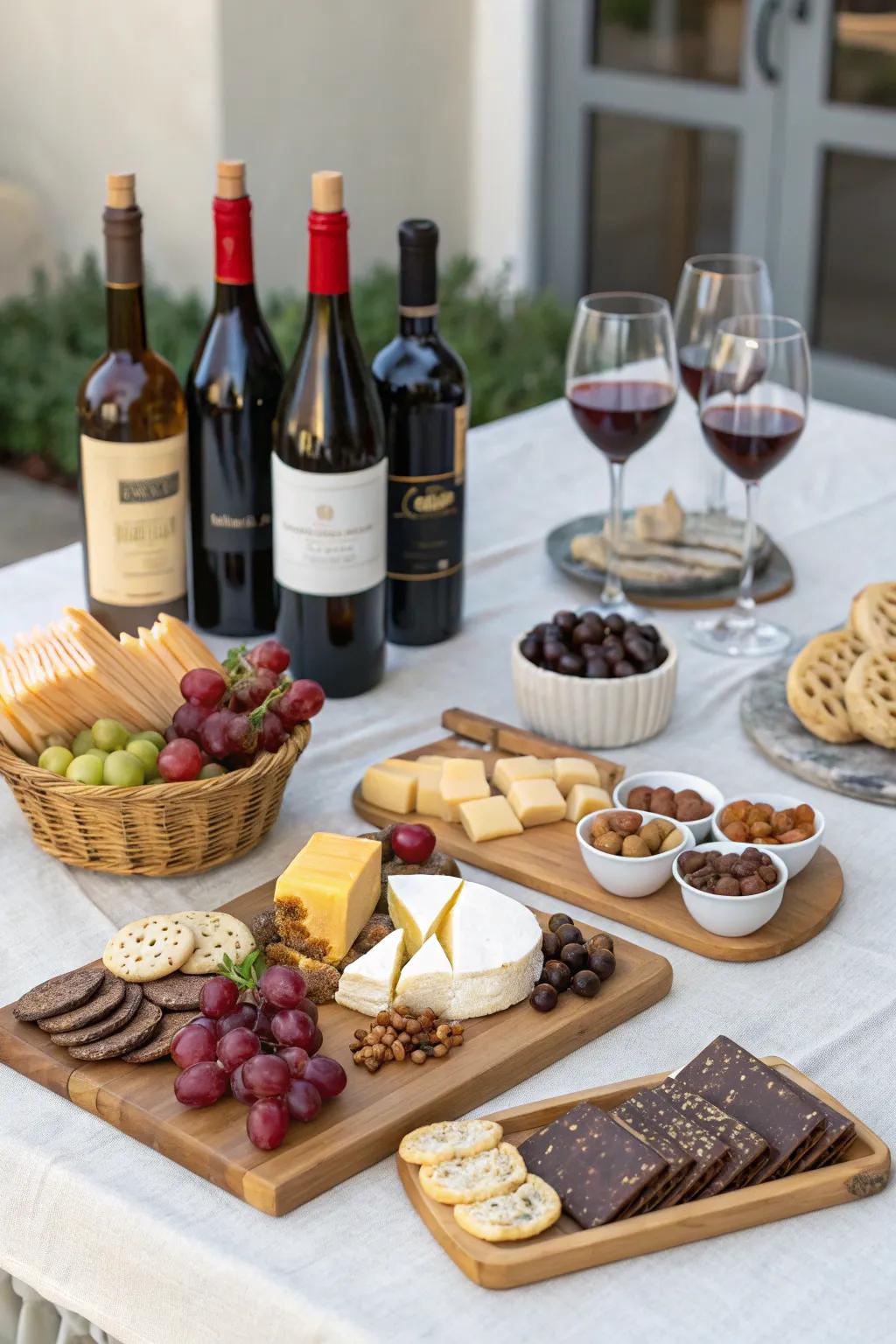 Host a personalized wine tasting evening at home.