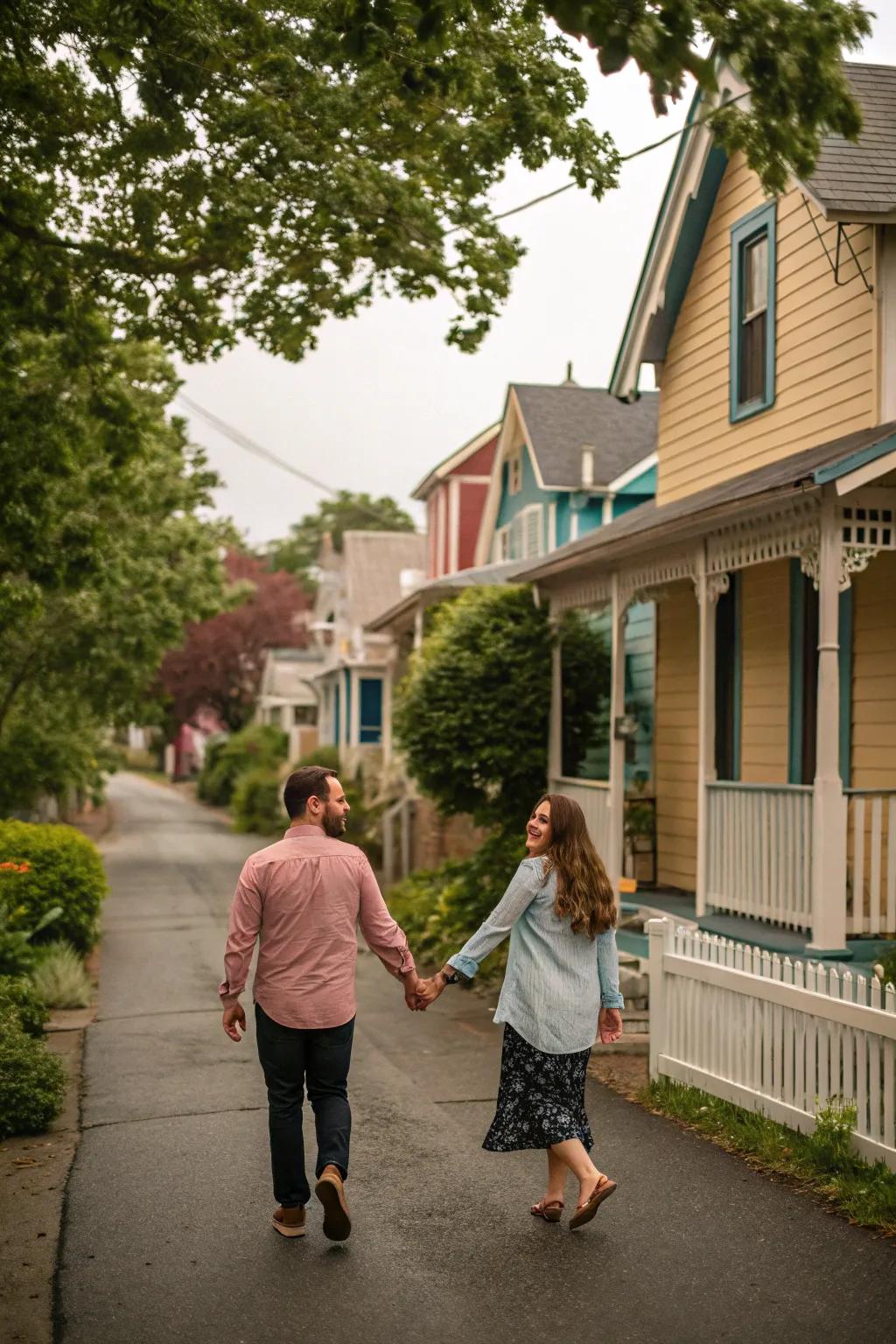 Explore unfamiliar streets and enjoy each other's company.