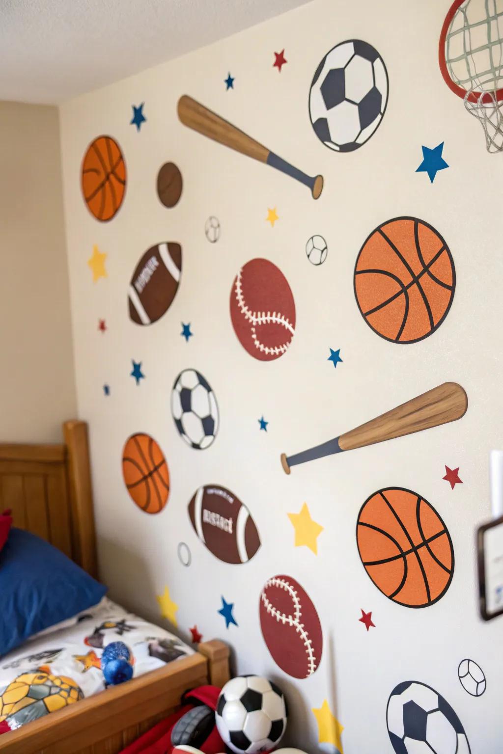 Inject sports excitement into the room.
