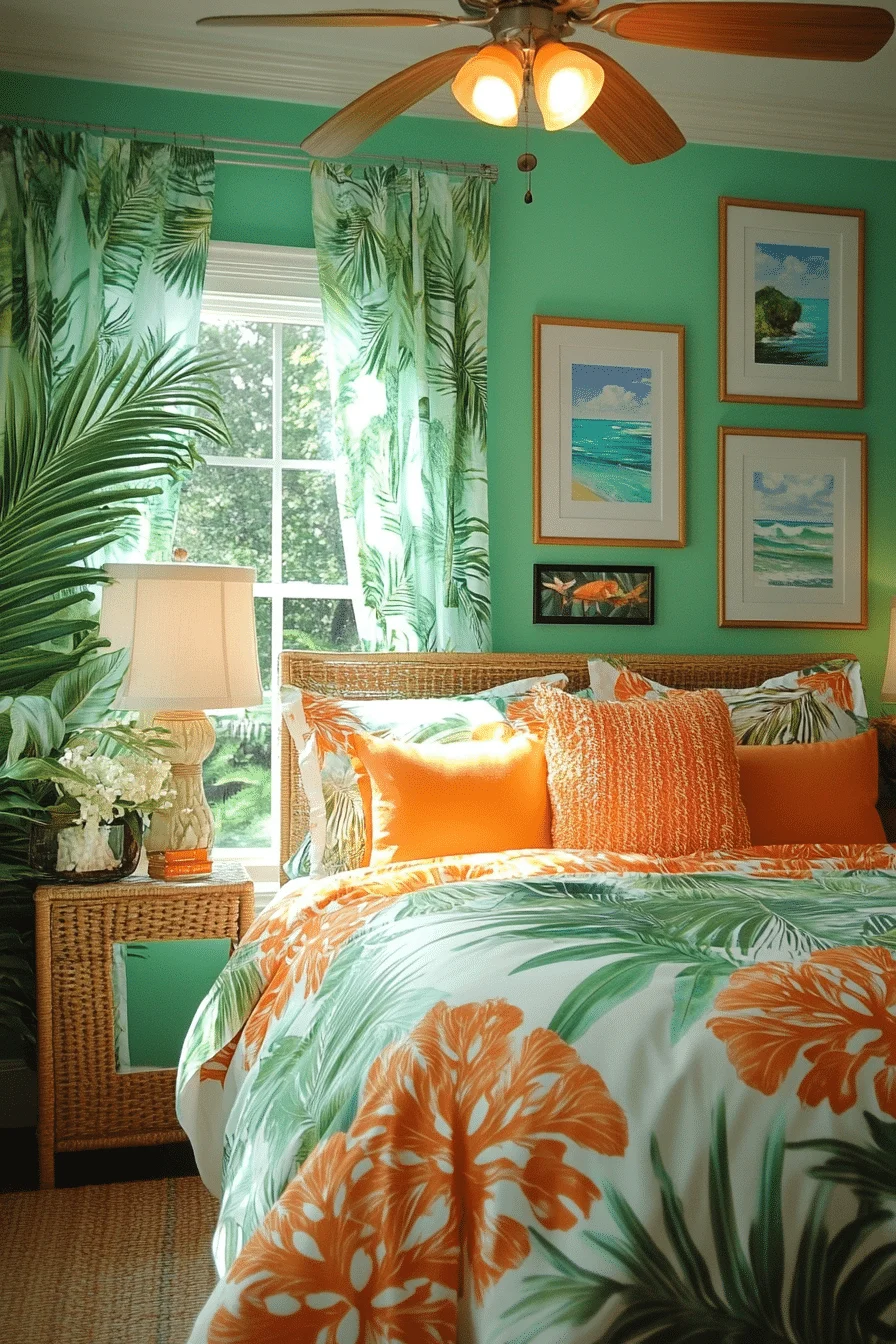 Island Vibes Tropical Bedroom