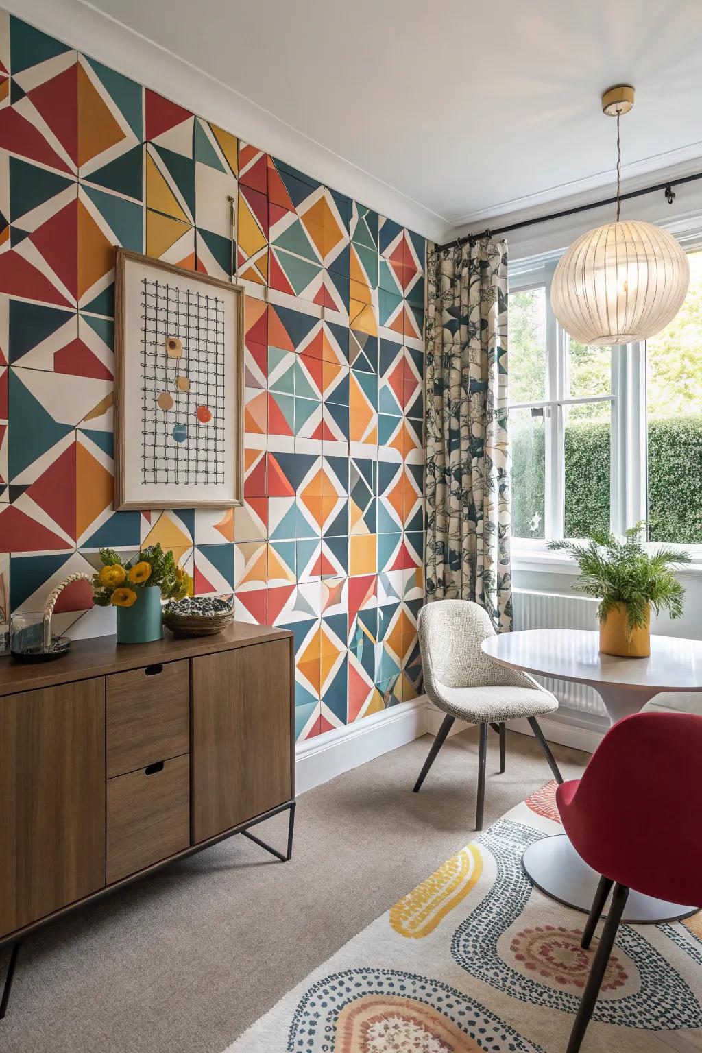 Geometric wallpaper designs that captivate.
