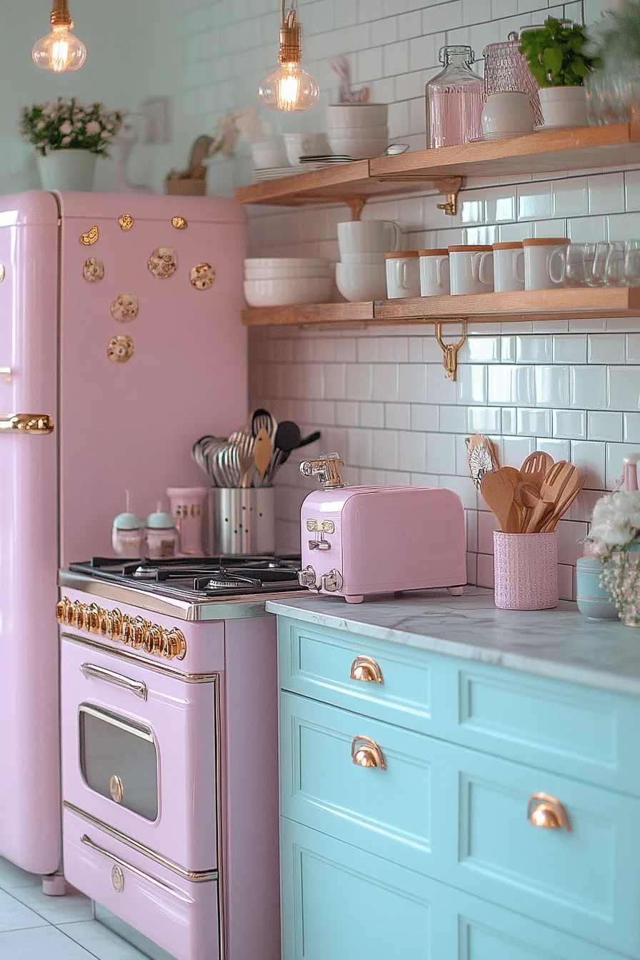 Retro style kitchen appliances