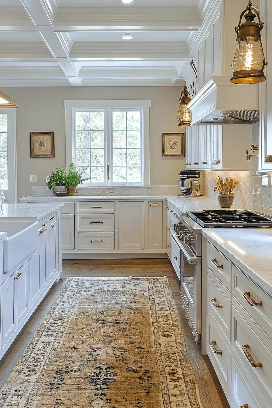 Brushed nickel kitchen faucet