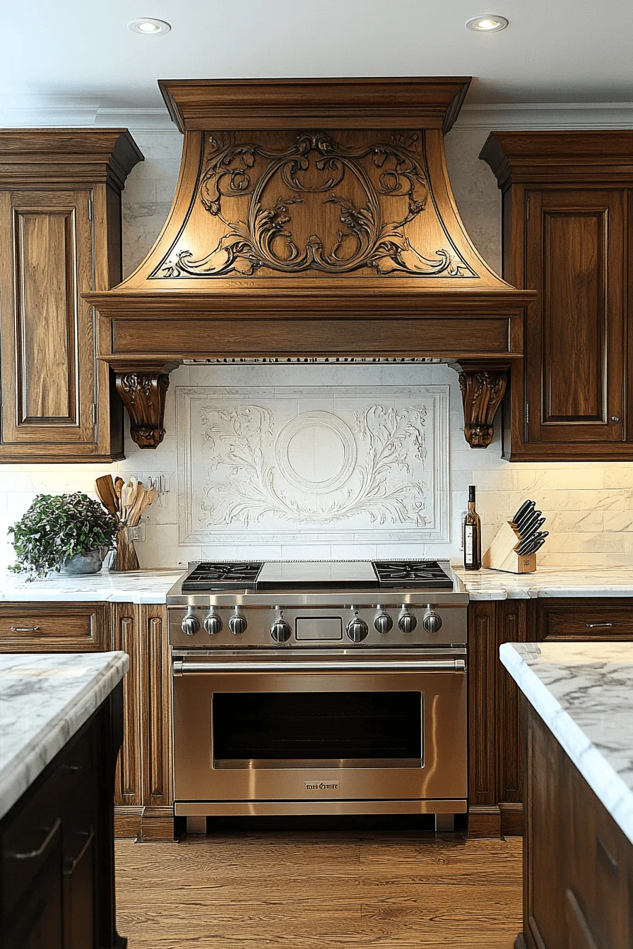 Modern stainless steel range hood