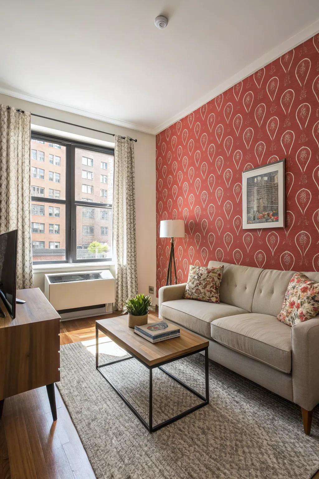 Easy-to-remove peel-and-stick wallpaper for renters