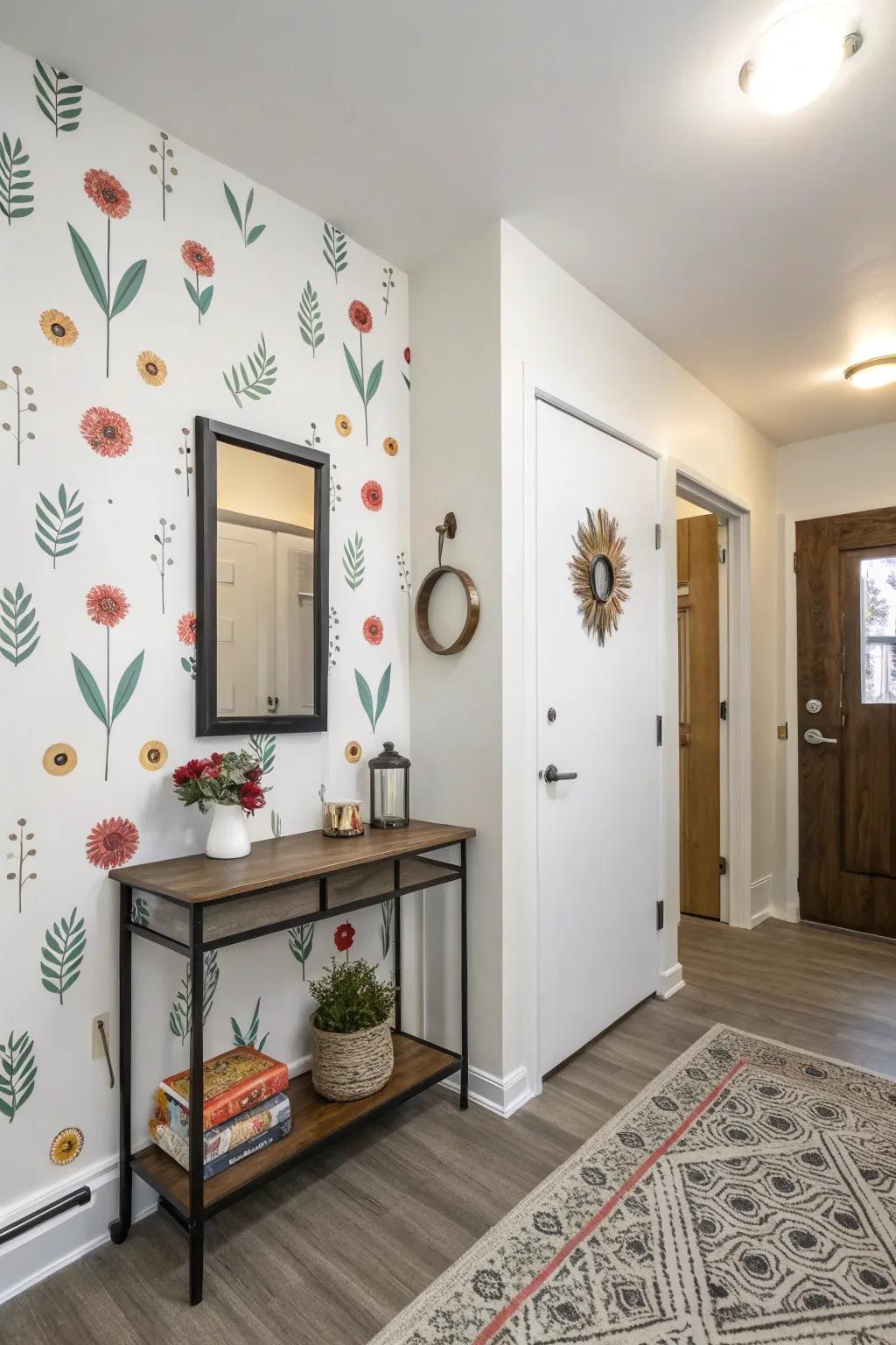 Create inviting entryways with removable decals