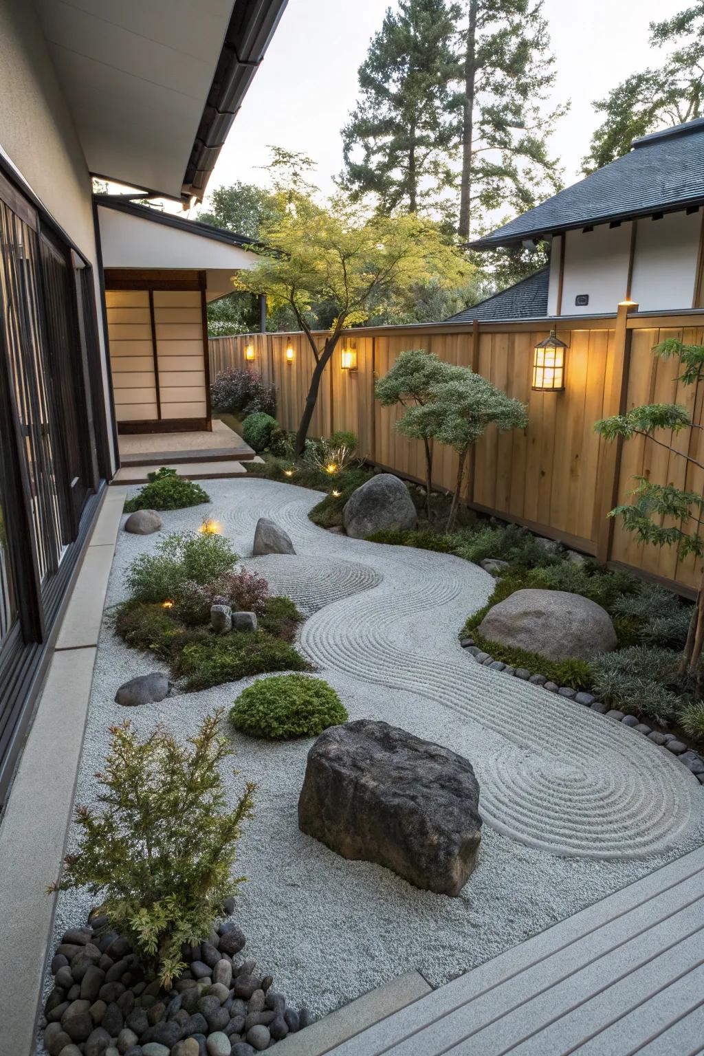 Zen garden offering a peaceful outdoor retreat