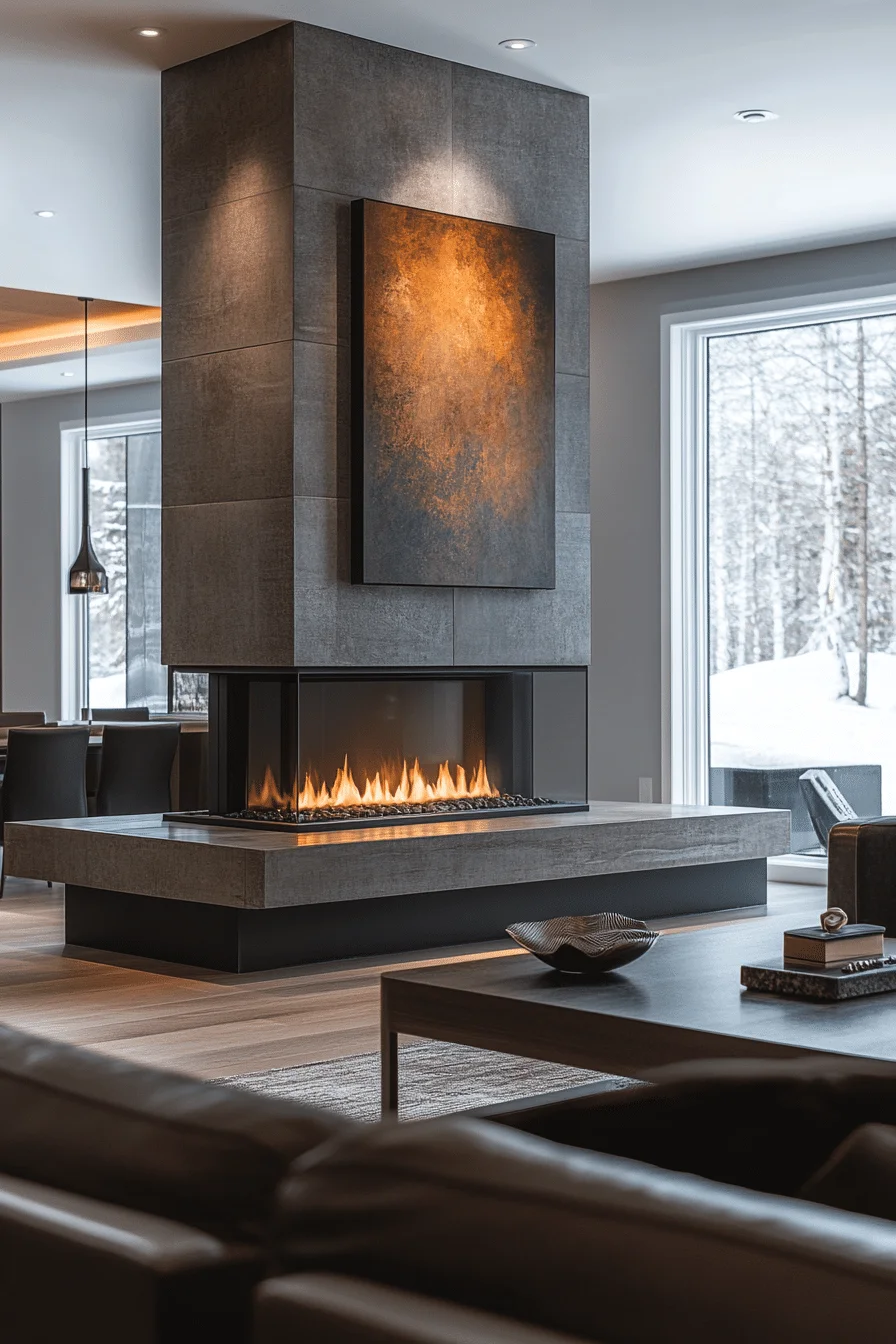 Remote controlled fireplace