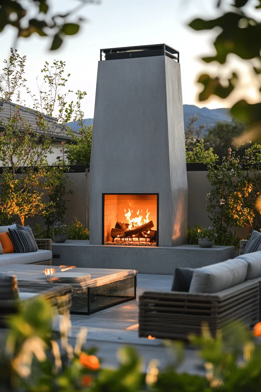 Outdoor fireplace