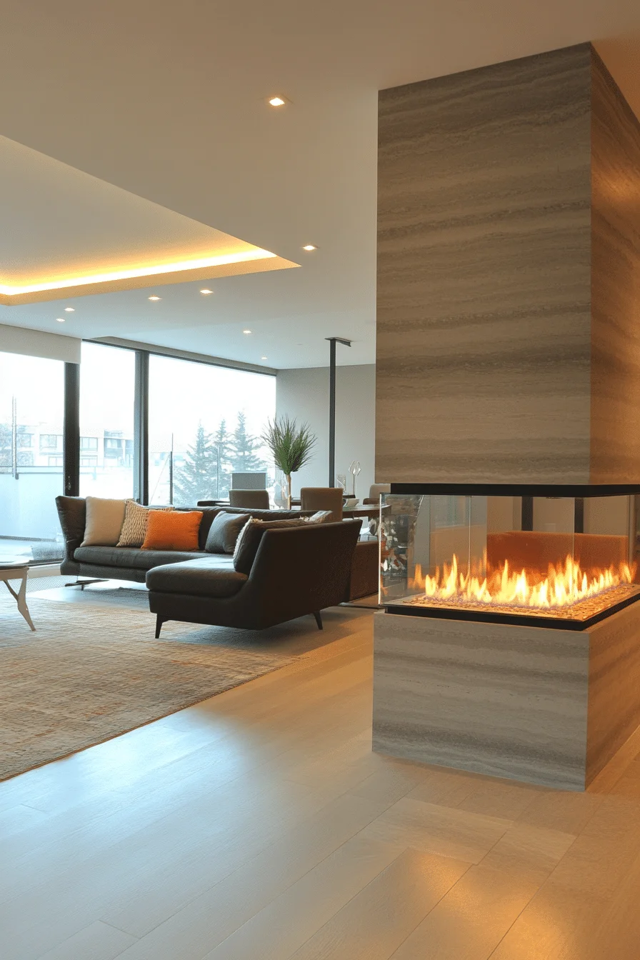 See-through fireplace