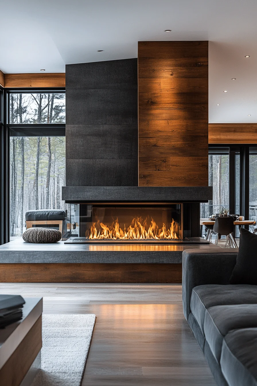Modular fireplace components