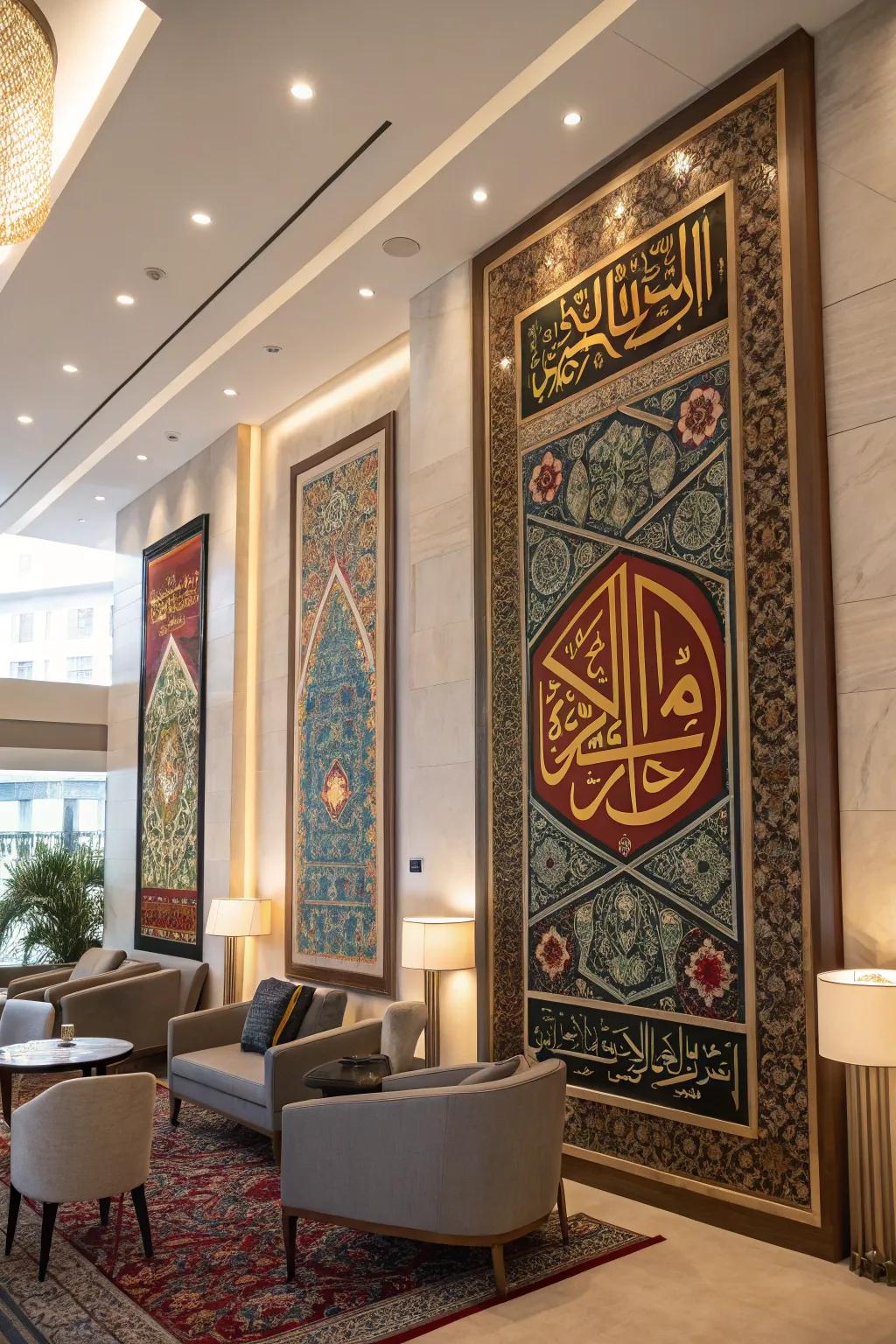 Multi-layered artwork adds dimension and visual interest.