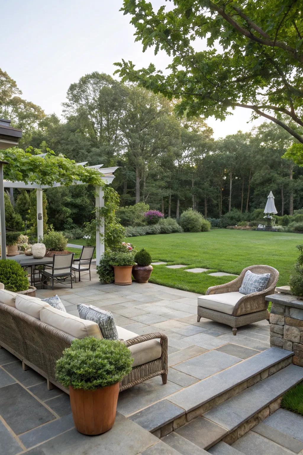 A well-designed patio enhances both beauty and function in your backyard.