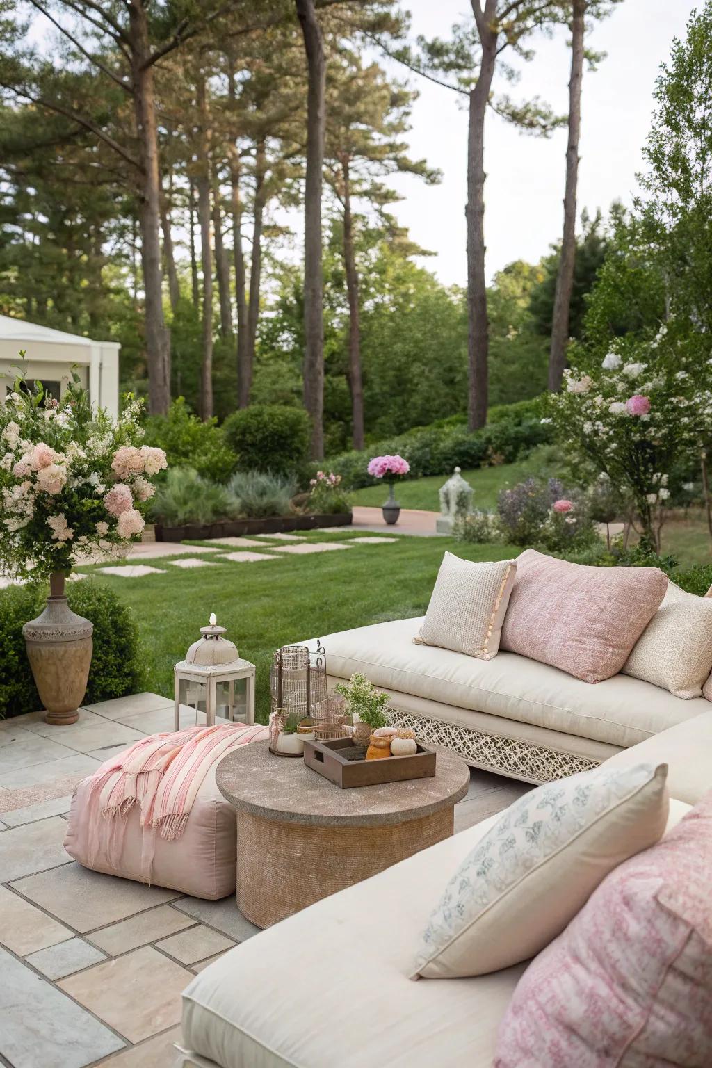 Comfortable outdoor lounges add style and relaxation to your backyard.