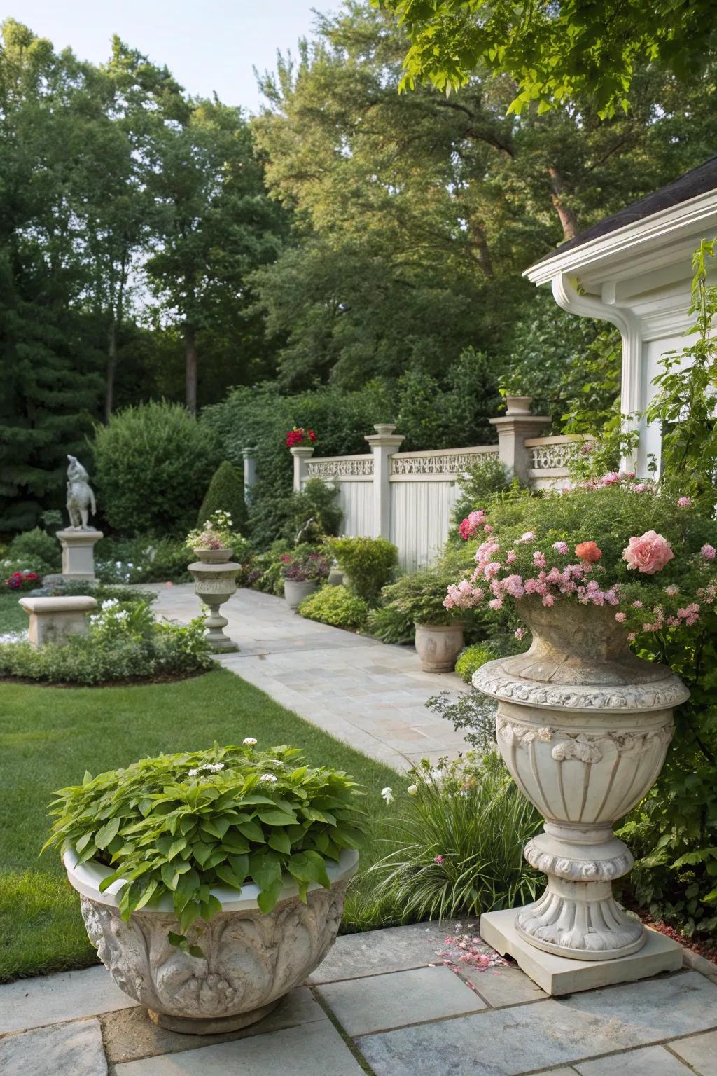 Decorative accents bring personality and sophistication to your outdoor space.