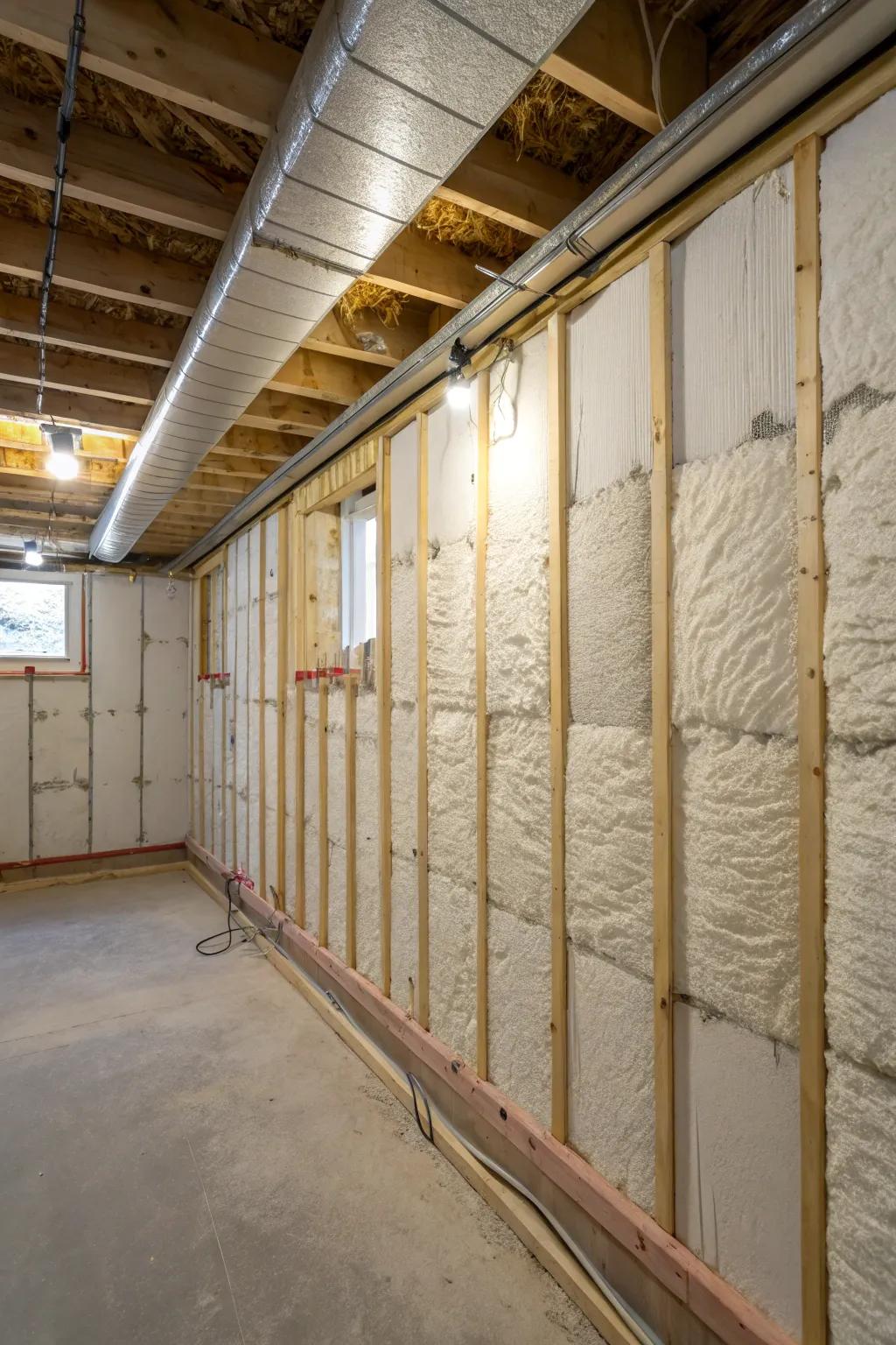 Proper sealing and insulation are vital for a dry, clean basement environment.