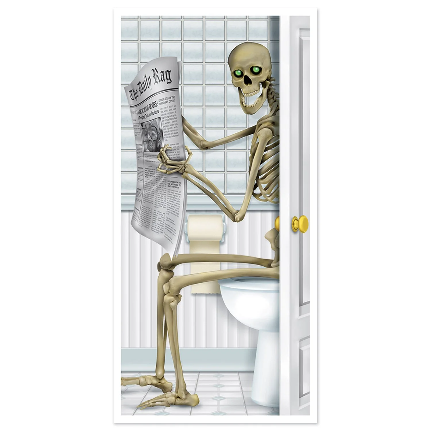 Beistle Skeleton Restroom Door Cover