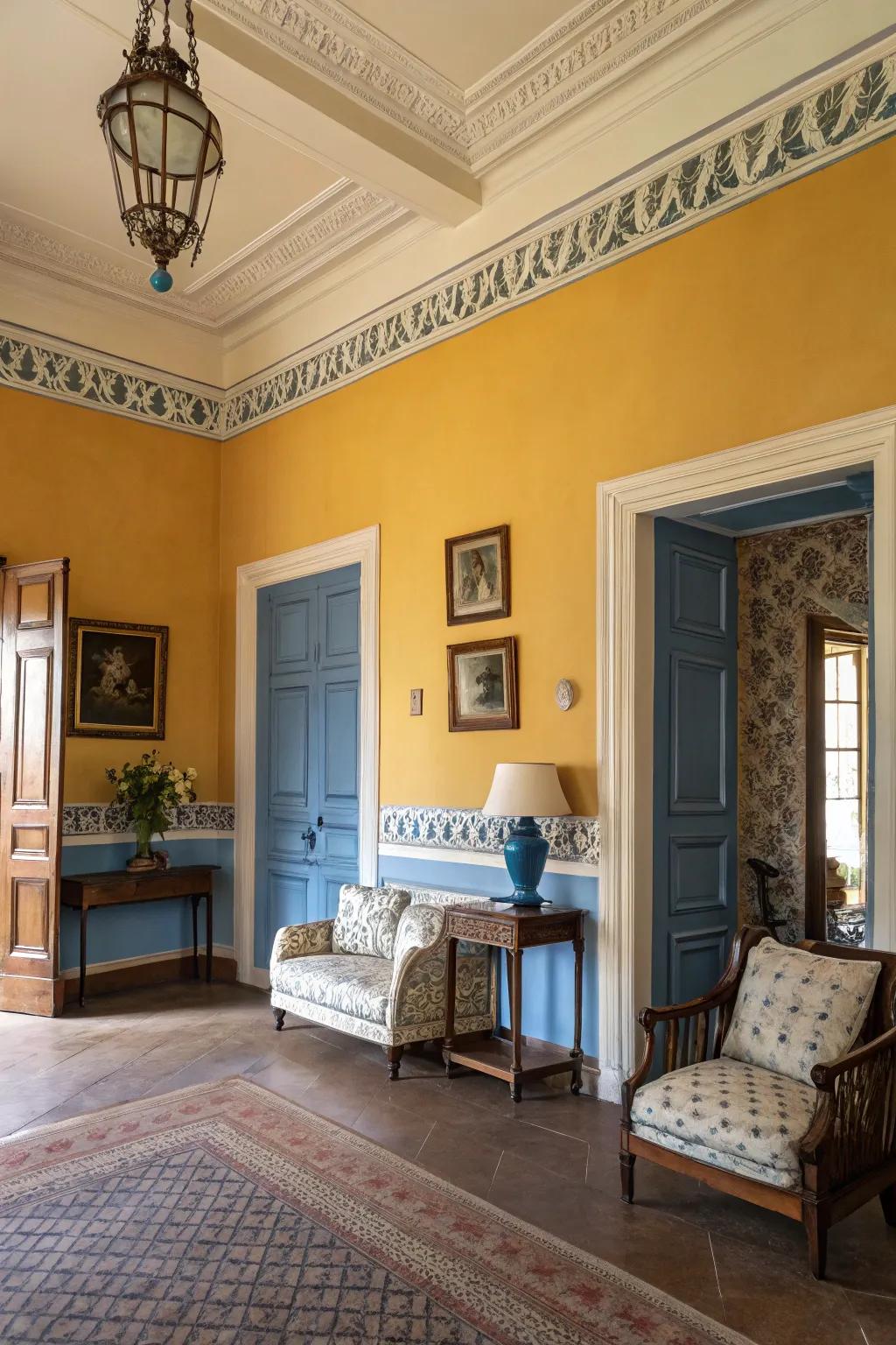 Colonial-inspired color schemes adding warmth and authenticity.