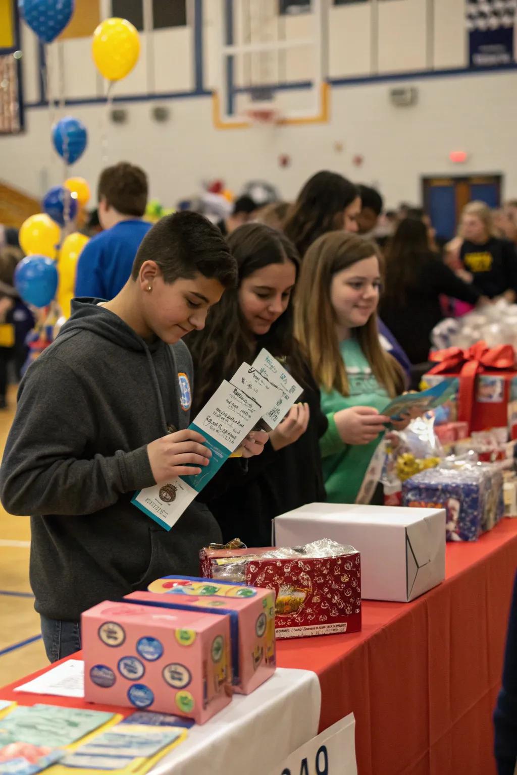 Raffles add excitement and reward consistent attendance.