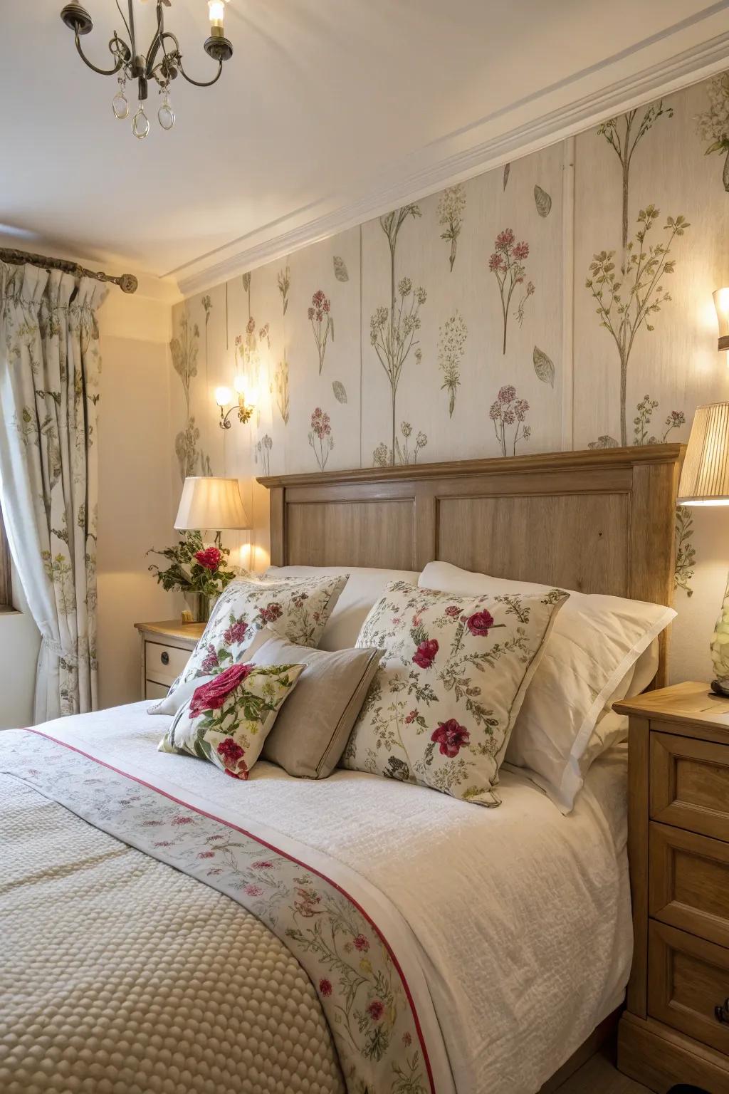 Light bedding creates a fresh and inviting bedroom.