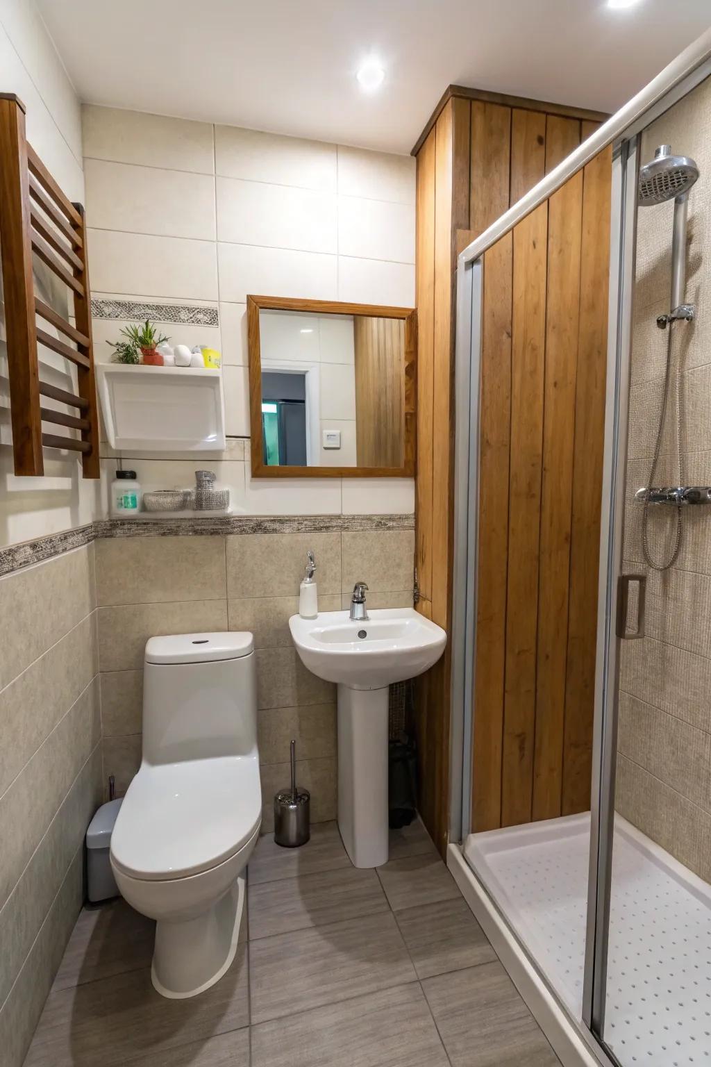 Half-height walls providing functional separation.